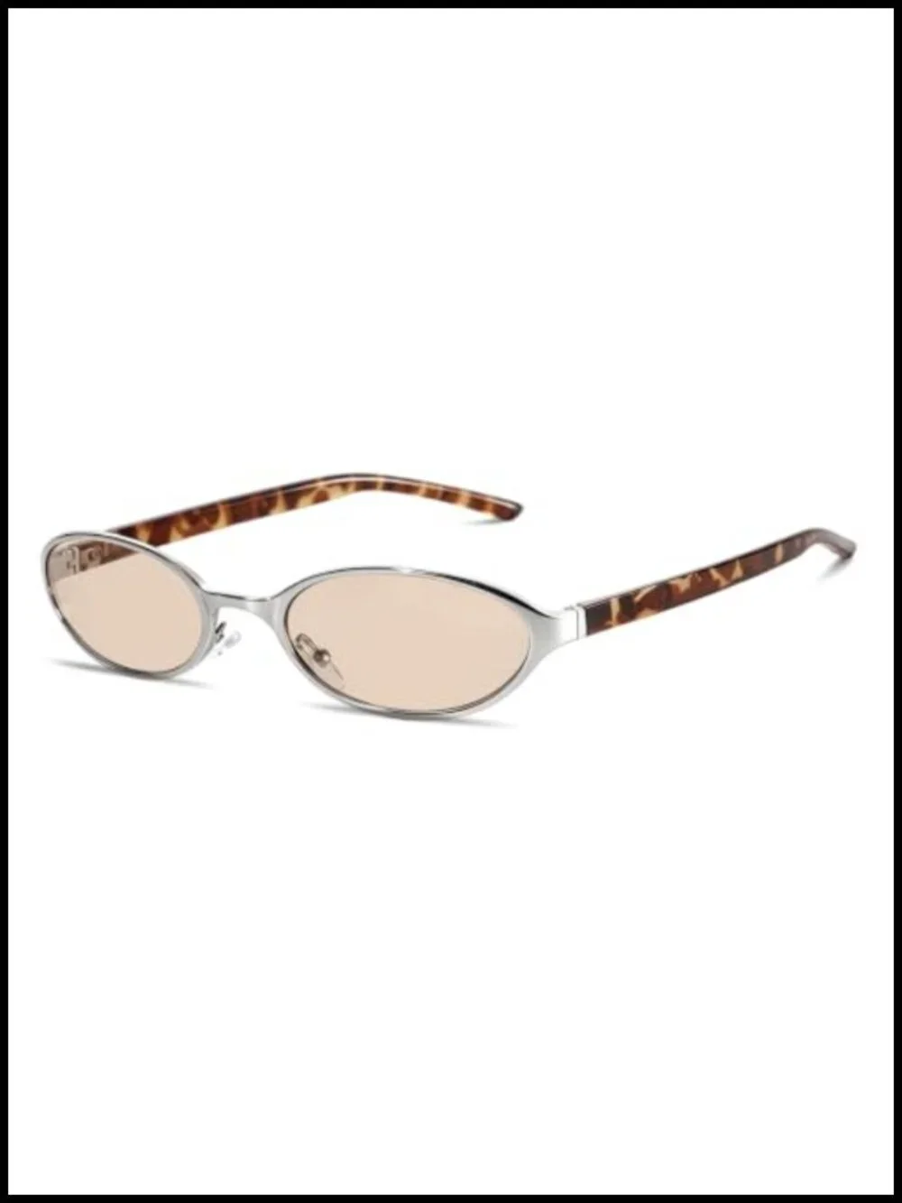 Y2K Oval Narrow Sunglasses for Women Retro Statement UV400